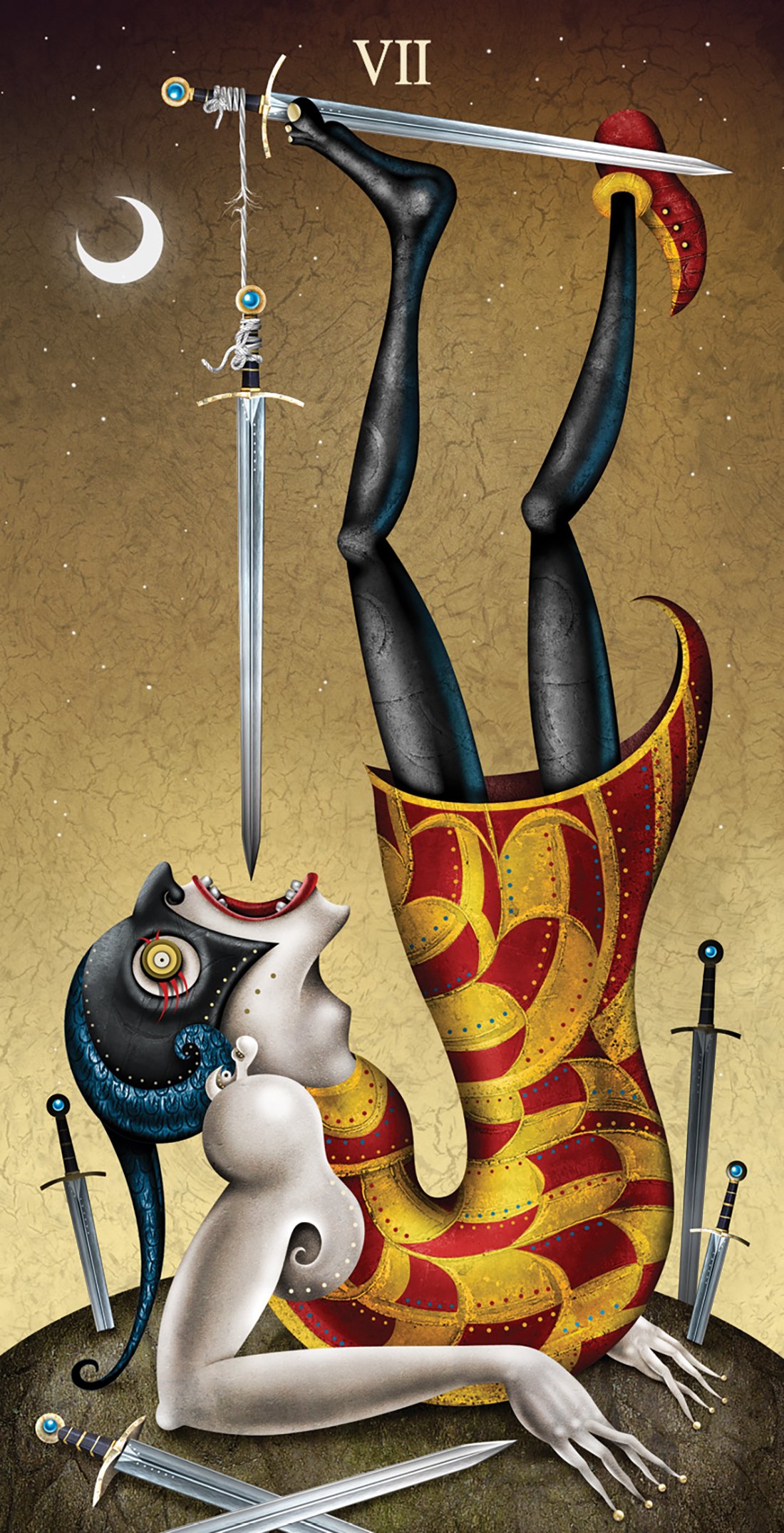 DeviantMoonTarotSevenOfSwords