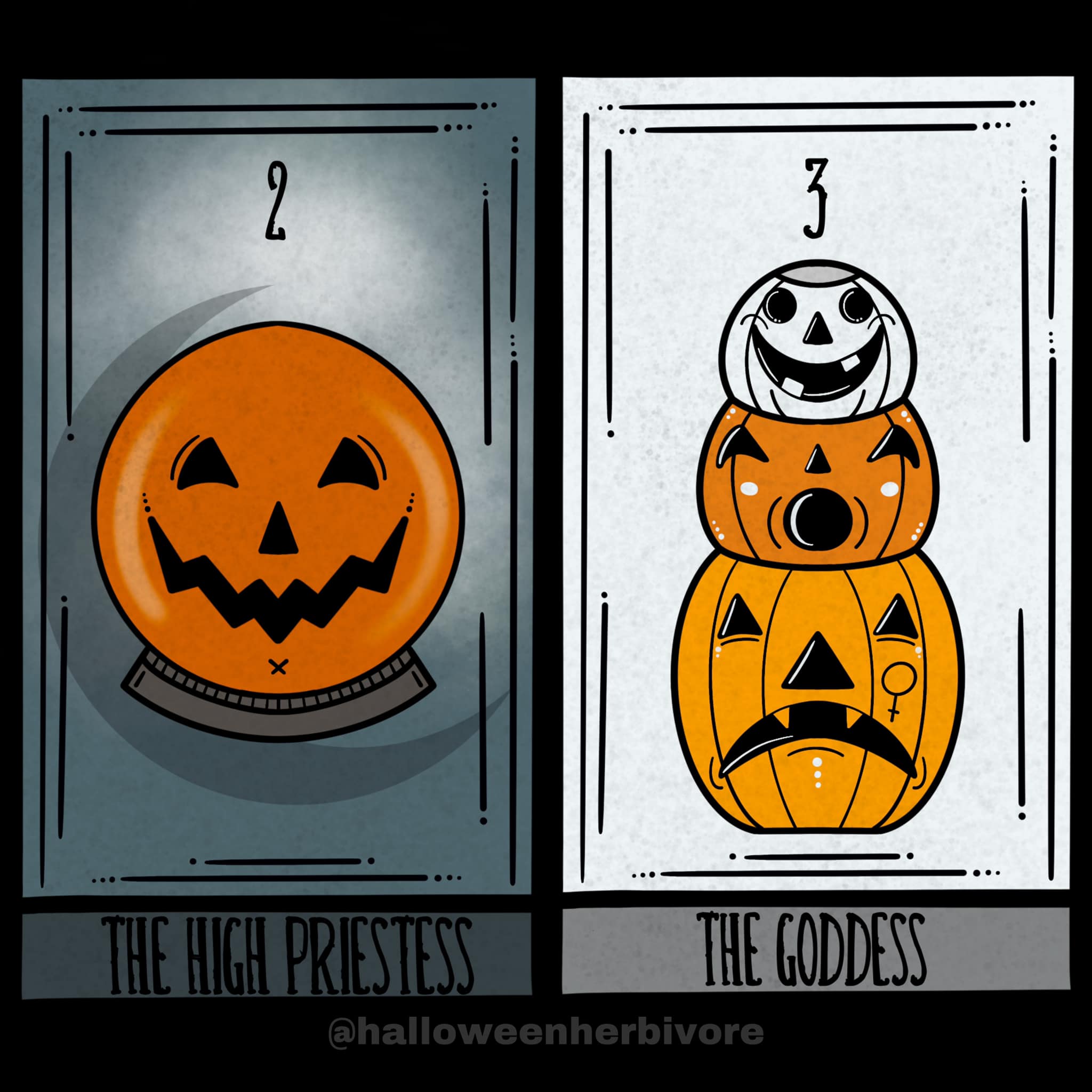 HalloweenHerbivoreTarotHighPriestessTheGoddess