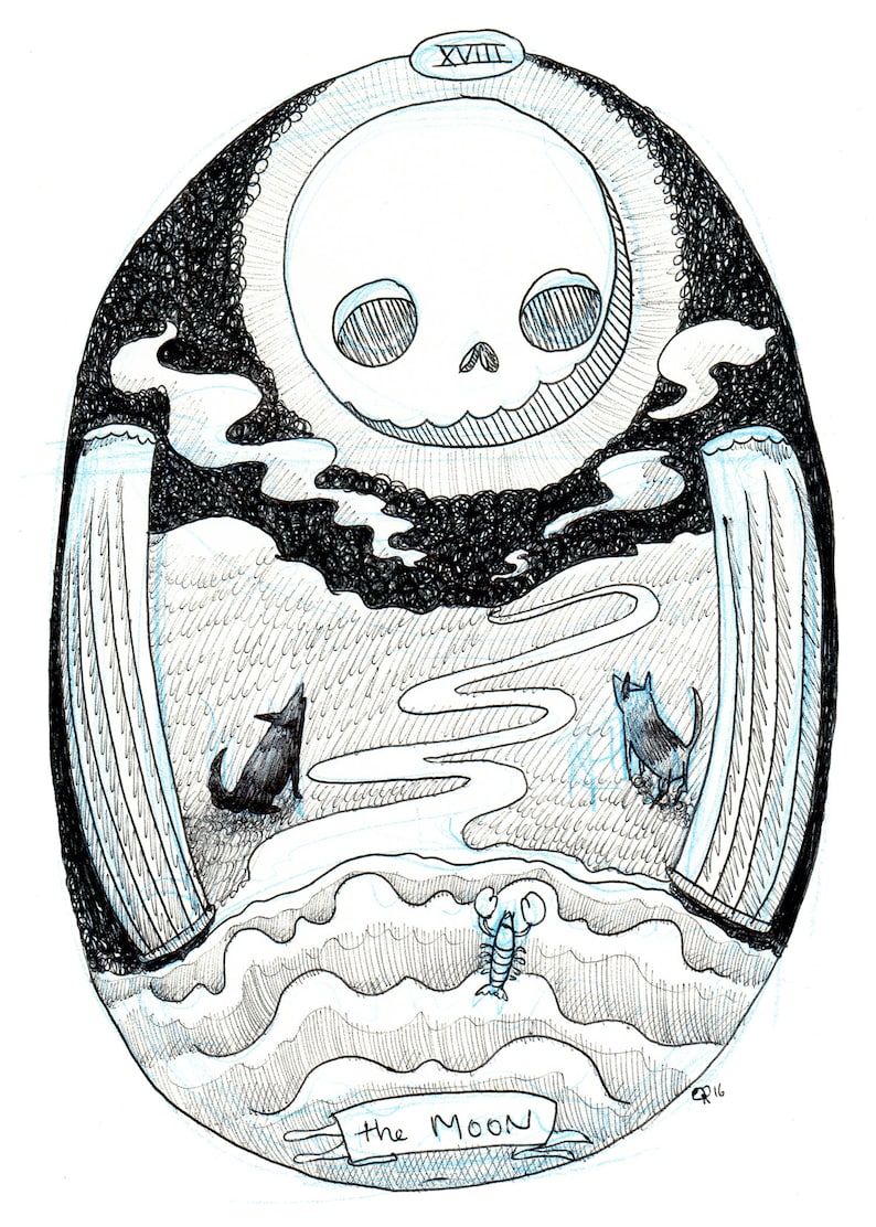 SkeletonTarotTheMoon